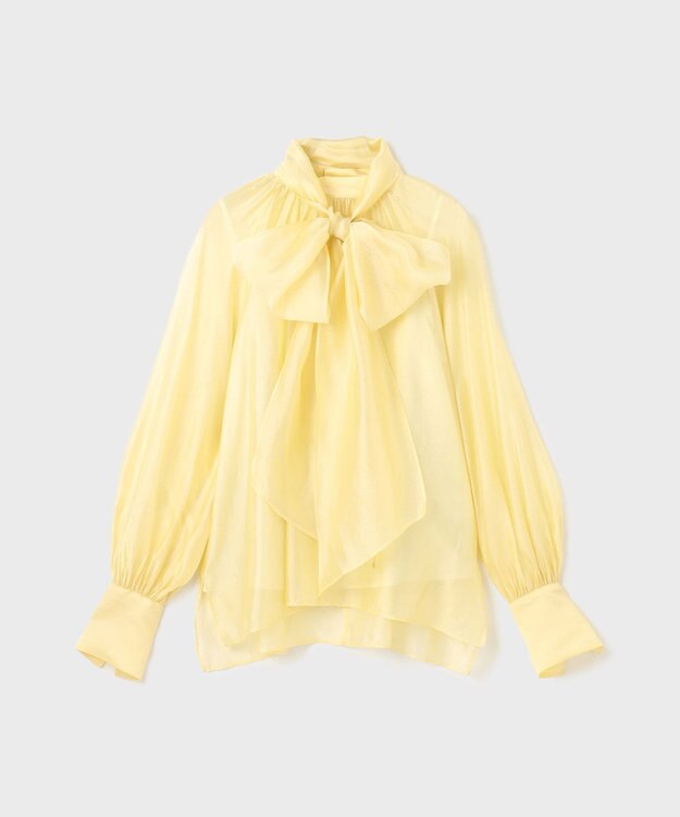 GRACE CONTINENTAL シアーボウタイブラウス イエロー