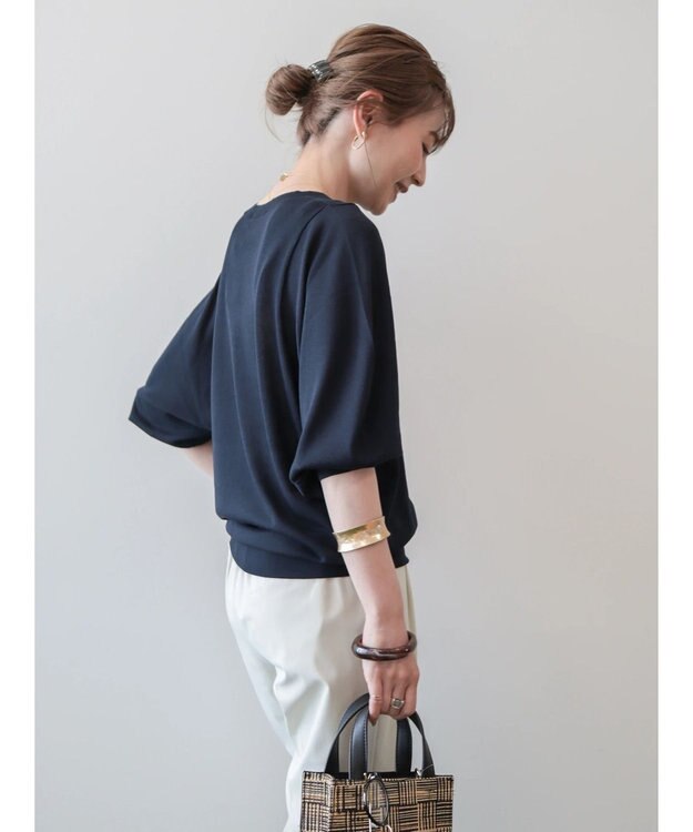 AMERICAN HOLIC ドルマンハイゲージニットプルオーバー Navy