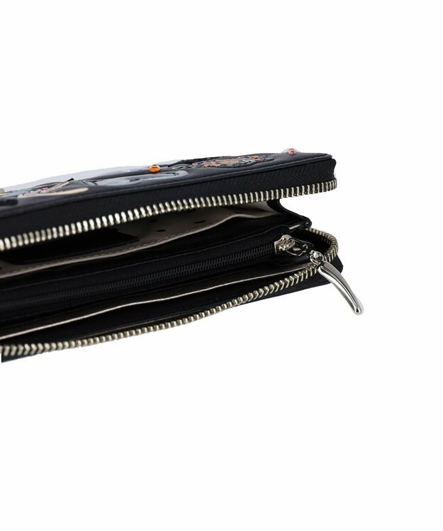 tsumori chisato CARRY tcパッチワーク ラウンドファスナー長財布 ブラック