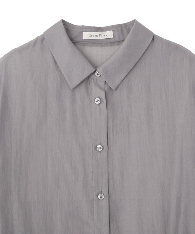 Green Parks 【WEB限定】ＳＥＴ２点フリルビスチェ＋シャツチュニックⅡ Charcoal Gray