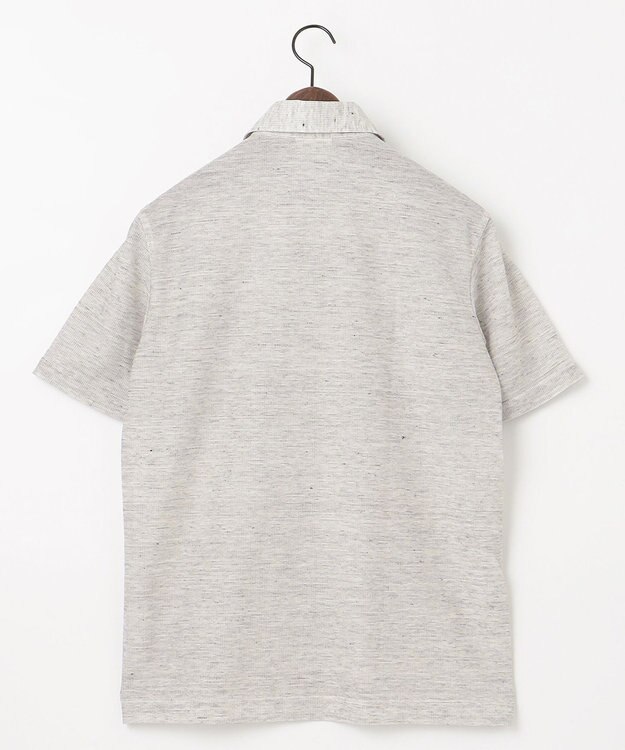 JOSEPH ABBOUD 【吸水速乾/軽量】リネンTOPピケ ポロシャツ ライトグレー系