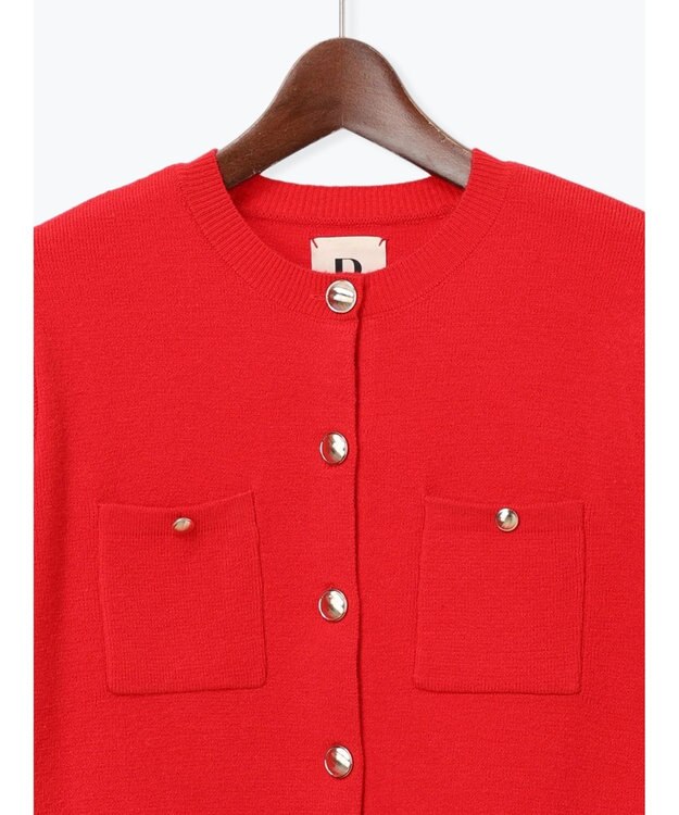 Te chichi 【R by Te chichi】ポケット付きミラノリブカーディガン《2025winter catalog item》 レッド
