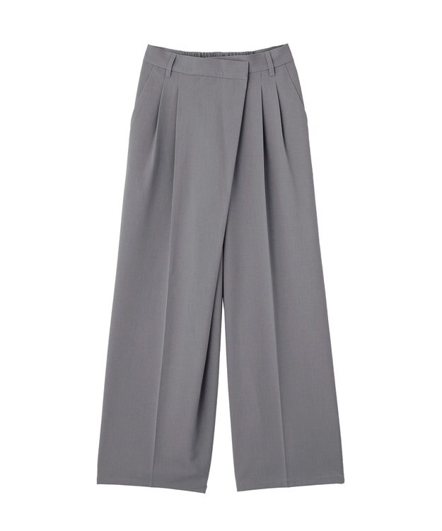 Green Parks アシメウエストタックパンツ Gray