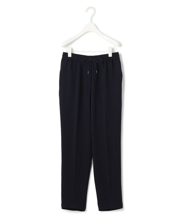 ICB 【UVカット・防シワ・洗える】ライトダブルクロス ドロストパンツ ネイビー系