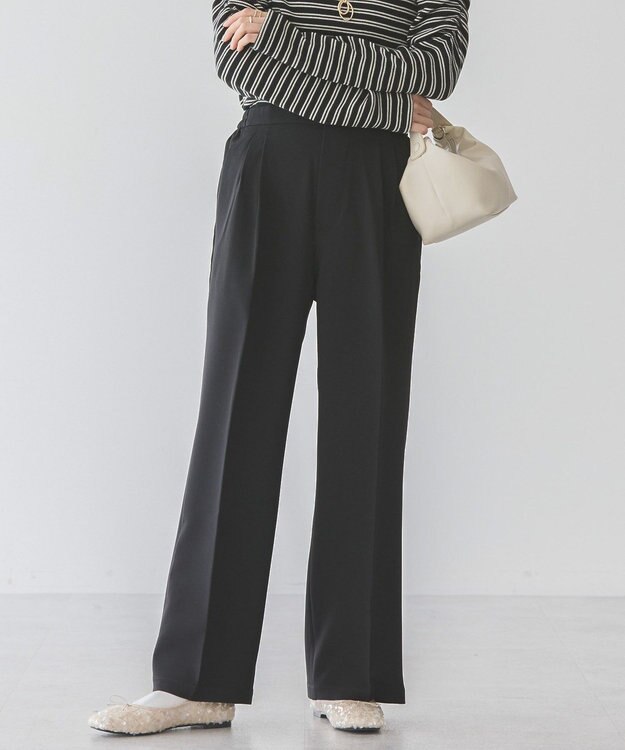 AMERICAN HOLIC 美・美・美Ｗクロスストレッチスラックスパンツ Black