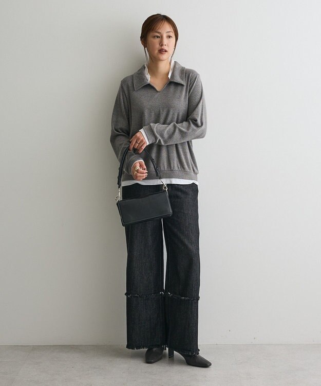 CRAFT STANDARD BOUTIQUE レイヤード風プルオーバー Charcoal Gray