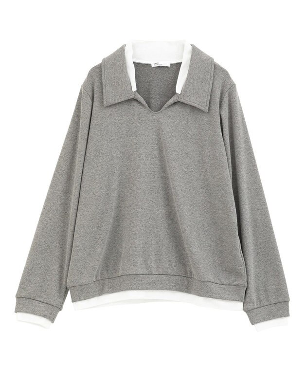 CRAFT STANDARD BOUTIQUE レイヤード風プルオーバー Charcoal Gray