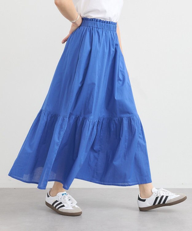 earth music&ecology クリンクルスカート Blue
