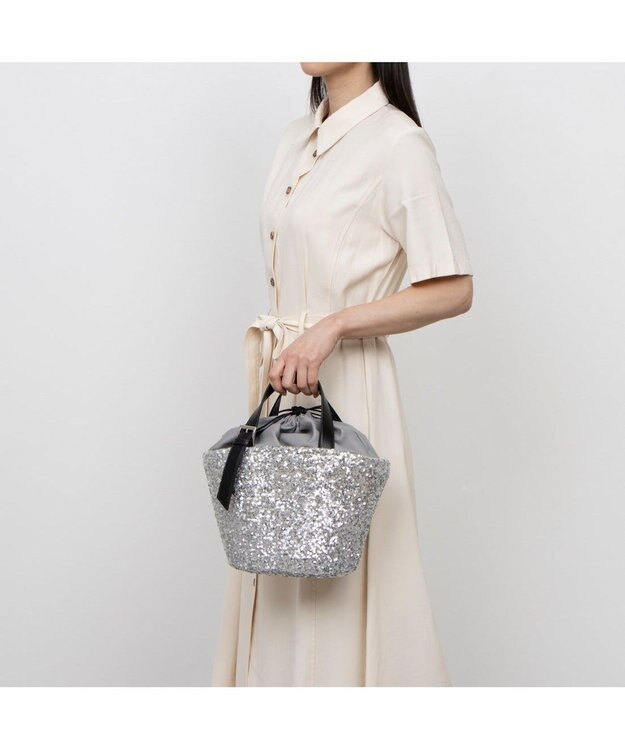 カシュカシュ cachecache / スパンコールかごトートバッグ / UNBILLION