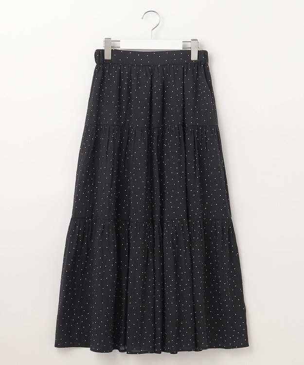 Feroux ドットティアード スカート ブラック系1