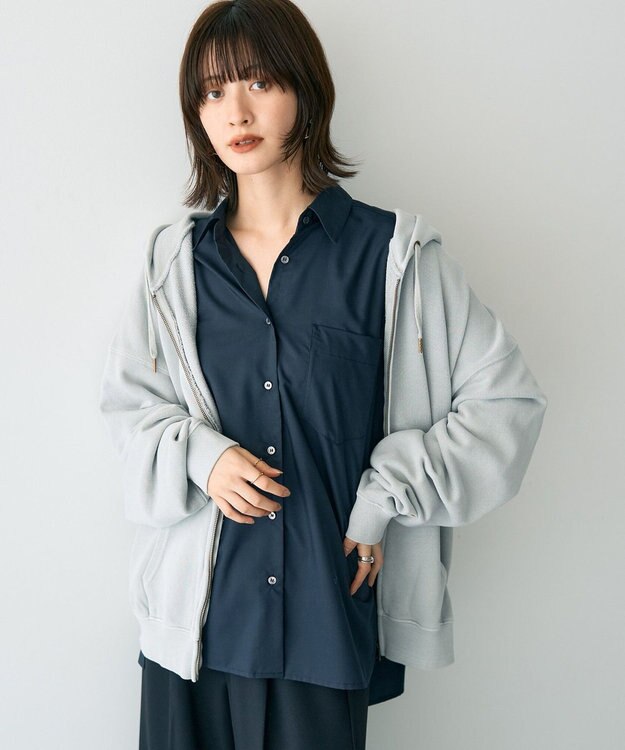 YECCA VECCA 【STAR＆STRIPE】ZIPフーディ Gray