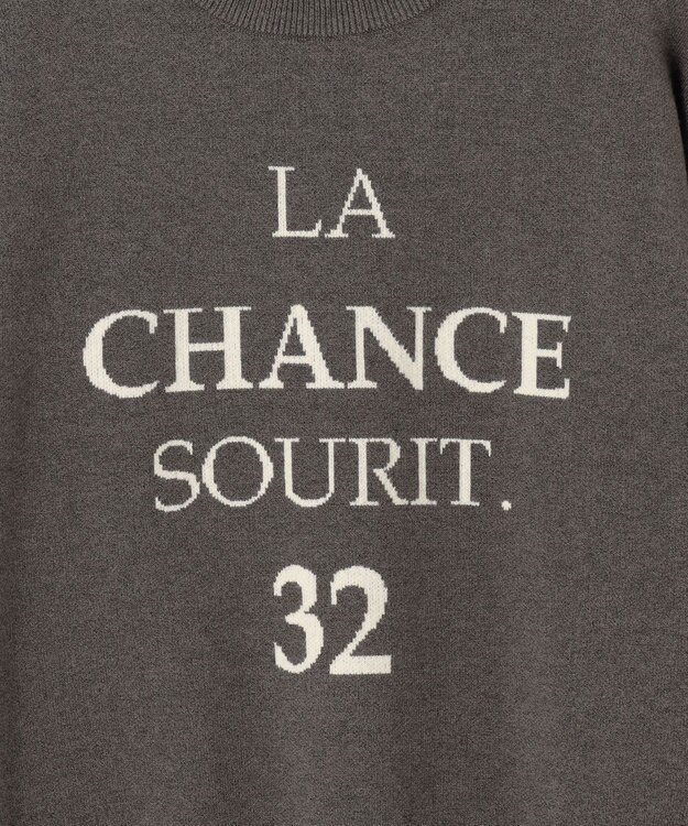 Feroux 【古畑星夏さん着用】レタードニット プルオーバー グレー系