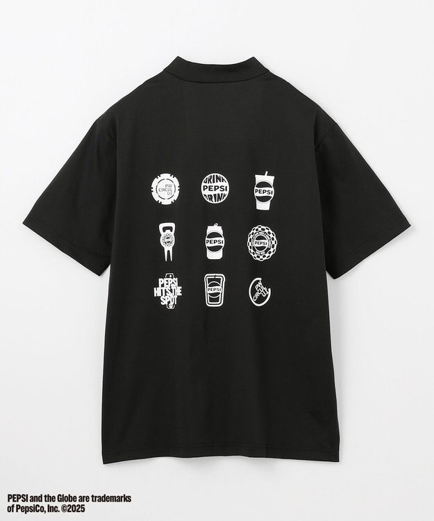 PW CIRCULUS 〈Pepsiコラボ〉【UNISEX】Pepsi 9-LOGO モックネックT ブラック系
