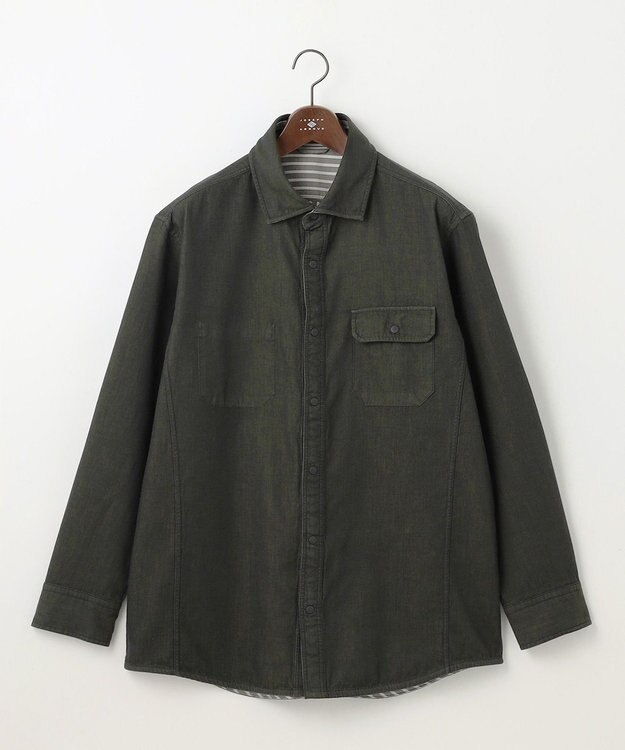 JOSEPH ABBOUD 【キングサイズ・2WAY・25AW】リバーシブルシャツ カーキ系
