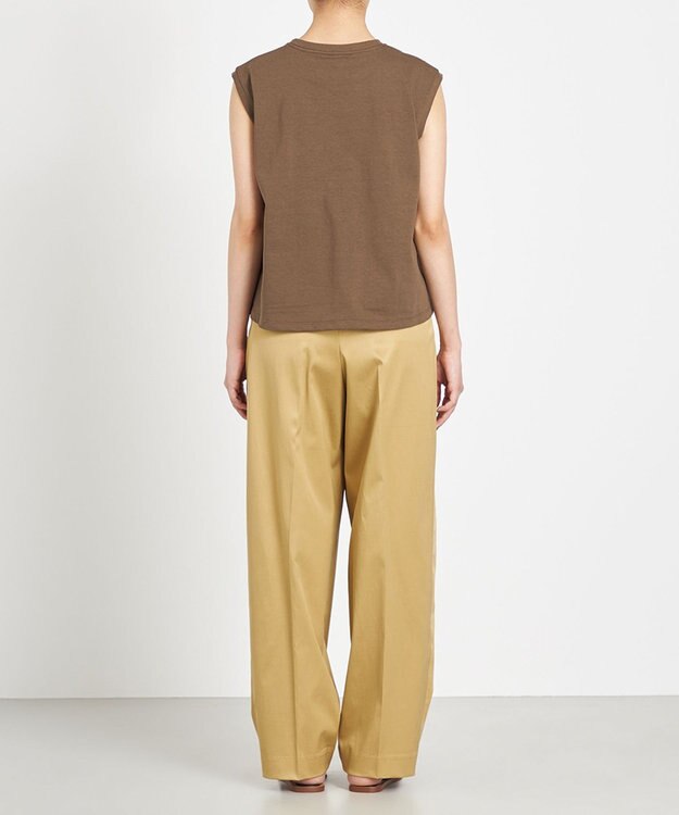 NAVE 【Nave　洗える】クリアジャージー ノースリーブ カーキ系