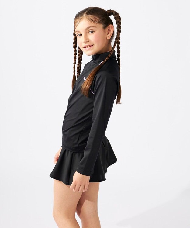 OP／FILA 【FILA】男女兼用ベーシックラッシュガード ブラック×パープル