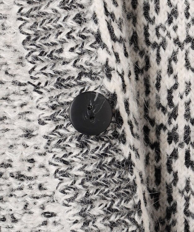 uncrave ツイードニット ジレ オフ×ブラック