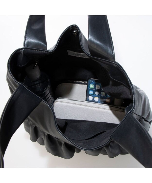 UNBILLION カシュカシュ cachecache / フリルトートバッグ ブラック