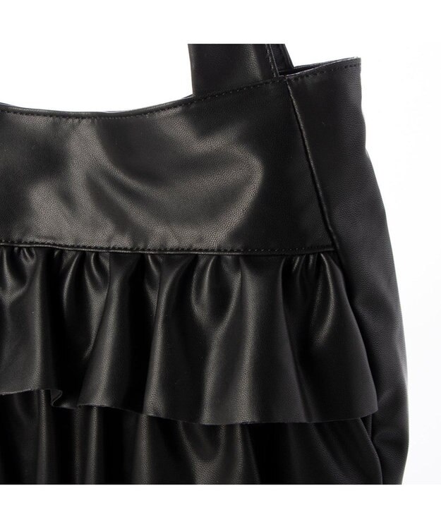 UNBILLION カシュカシュ cachecache / フリルトートバッグ ブラック