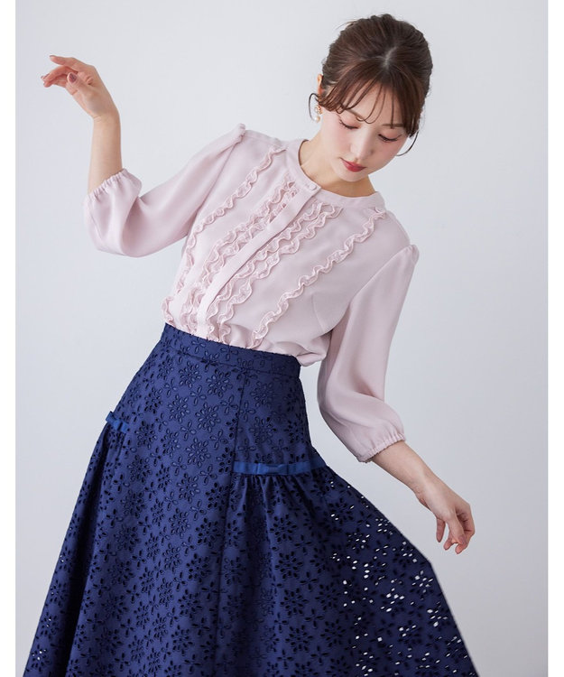 TOCCA 【消臭】PROMISE RIBBON ROSETTE ブラウス ピンク