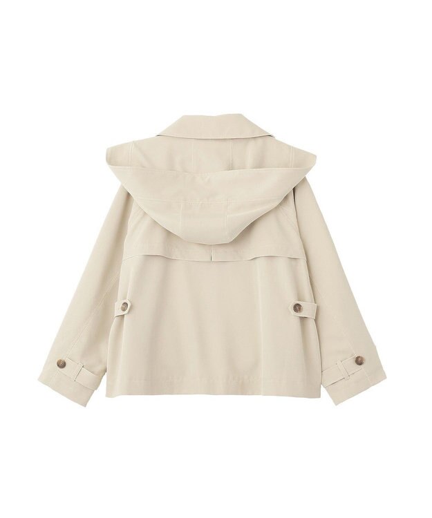 earth music&ecology 2WAYフードショートフレアトレンチ Beige