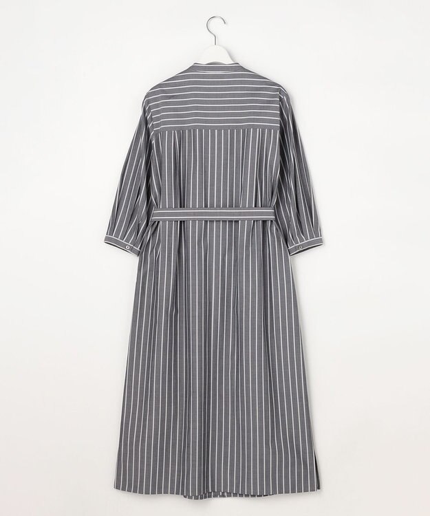 J.PRESS LADIES S TC ハイカウントストライプ シャツ ワンピース チャコールストライプ系