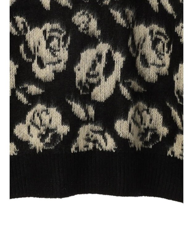 Green Parks ・ＳＵＧＡＲ　ＳＰＯＯＮ　フラワーシャギーニット Black