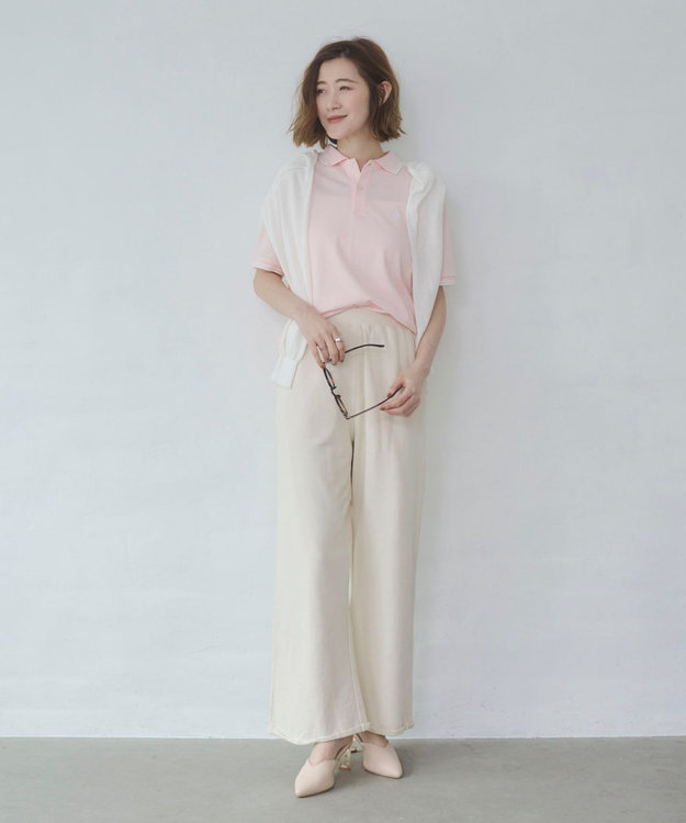 WEGO 【26年春夏新カラー登場/ユニセックス着用ITEM/SMLサイズ展開】U.S. POLO ASSN.別注ラインポロシャツ ライトピンク