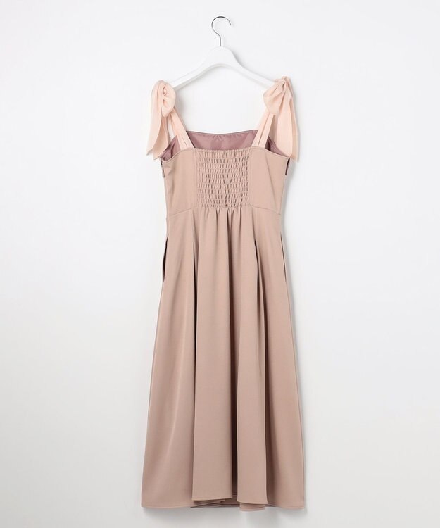 Feroux シアーリボンショルダー ジャンパースカート ピンク系