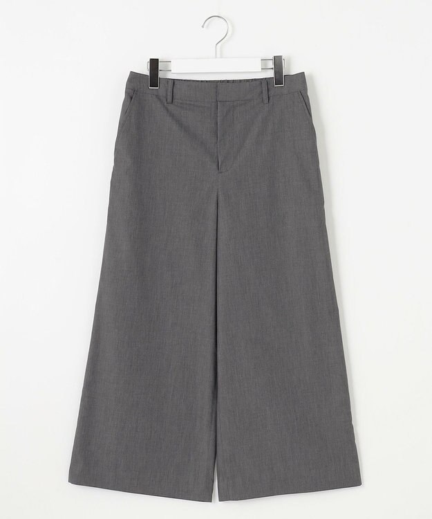 J.PRESS LADIES 【洗える】ソフトシャンブレー クロップド パンツ グレー系