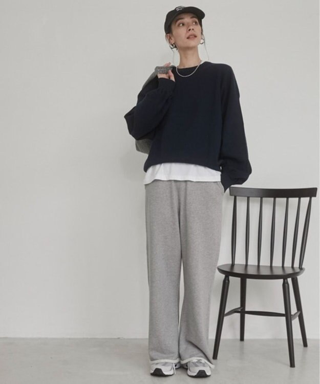 WEGO 【ANGIE VINTAGE】スウェットライクニット ネイビー