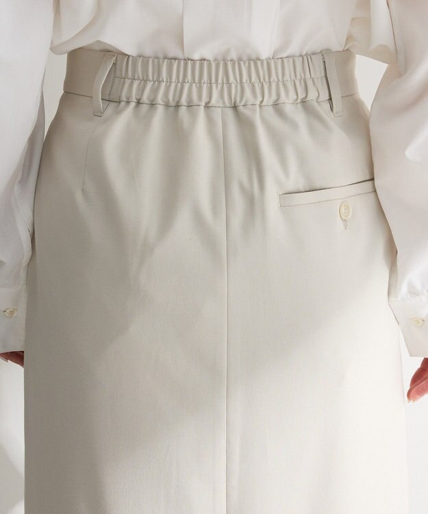 Green Parks イージーケアタック入りスカート Beige