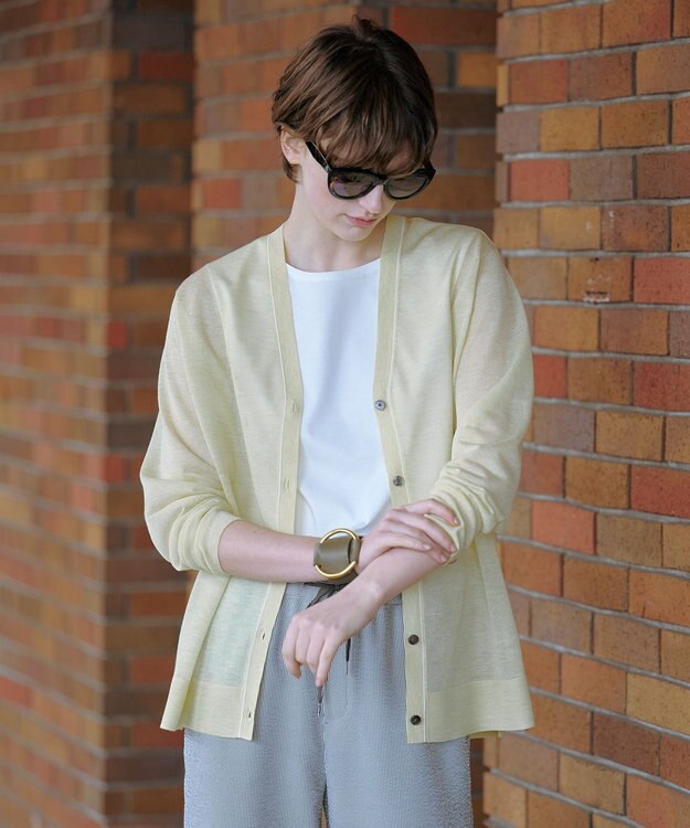 J.PRESS LADIES 【WEB限定カラーあり・洗える】Vis/Peスパーク ニット カーディガン