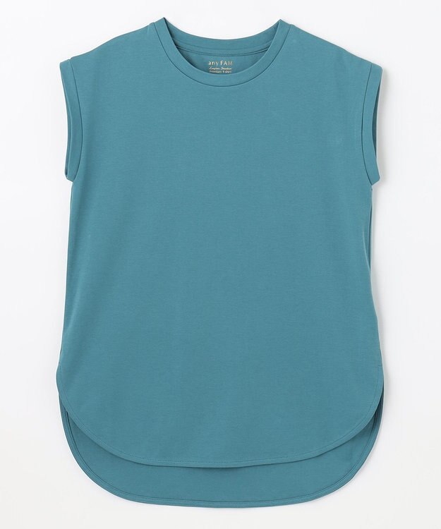 ANY 【抗菌・防臭】プレミアムベーシックノースリーブ Tシャツ ターコイズ