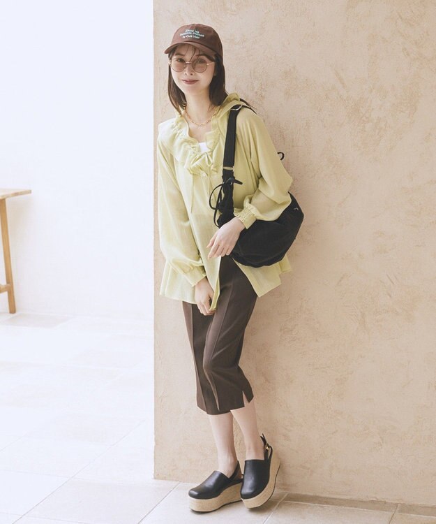 earth music&ecology 厚底ジュートサンダル Black