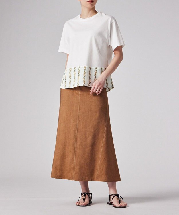 Paul Smith プリント コンビネーション 半袖Tシャツ ホワイト