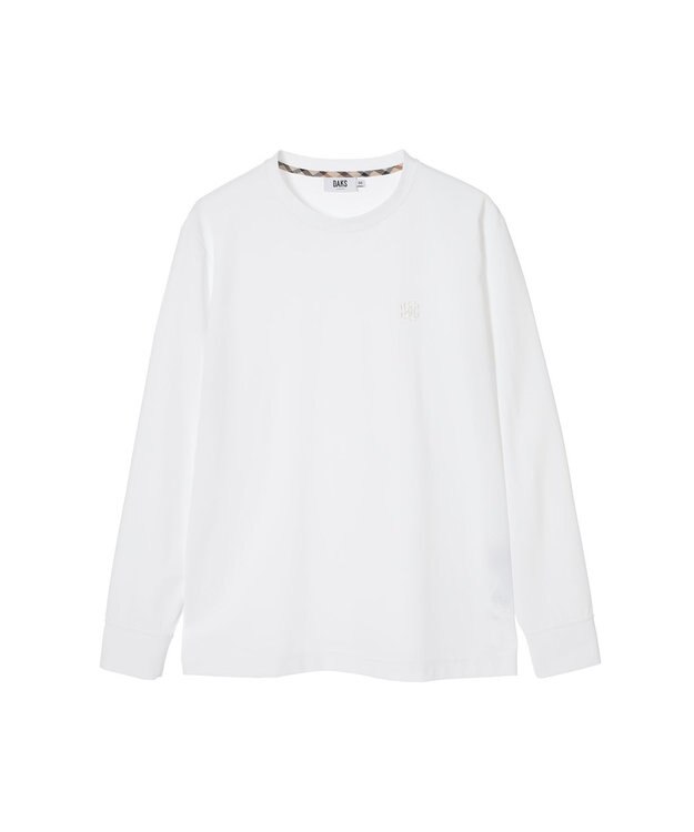DAKS エンボスロゴ ロングTシャツ ホワイト