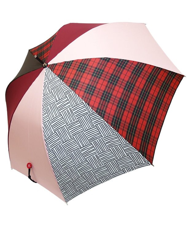 +RING 【UVカット95%以上】【UPF50＋】プラスリング 長傘60cm WNE T1281 赤