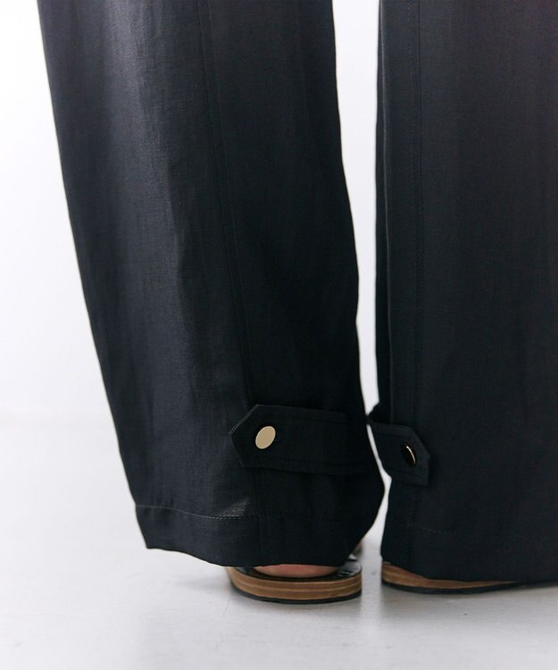 BEIGE， BERNARD / リネン混 ヘムタグ 2WAYパンツ Black