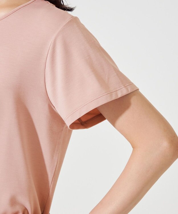 Chacott Chacott BALANCE バッククロスアクセントTシャツ グレイッシュローズ