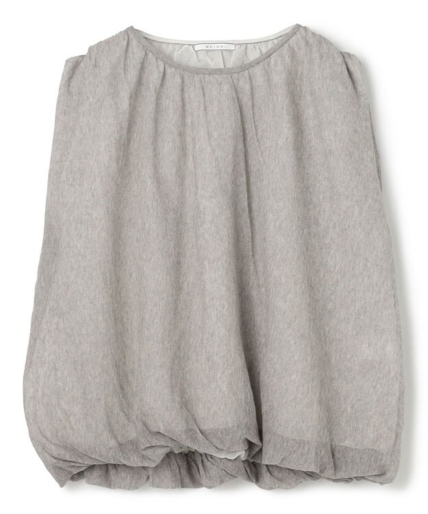 BEIGE， TOPAZ / バルーン シアーニット L.Grey