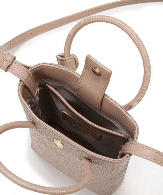 TOPKAPI 【Breath TOPKAPI】【TOPKAPI × 藤本美貴さんコラボ】スコッチグレイン スマホショルダーバッグ/撥水 ミルクティ