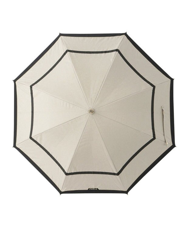 MOONBAT FURLA 晴雨兼用日傘 長傘 シャンブレー切継 ／遮光 遮熱 UV ブラック