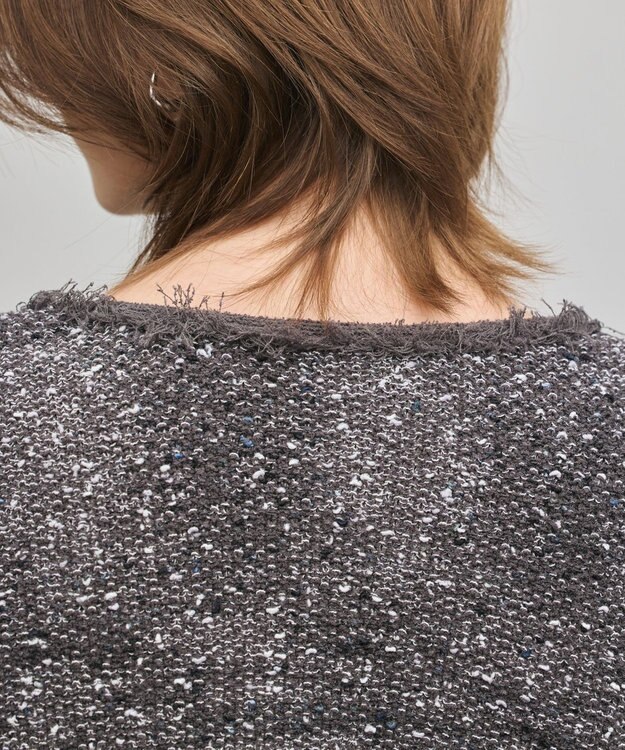 GRACE CONTINENTAL ツイードニットカーディガン ブラック