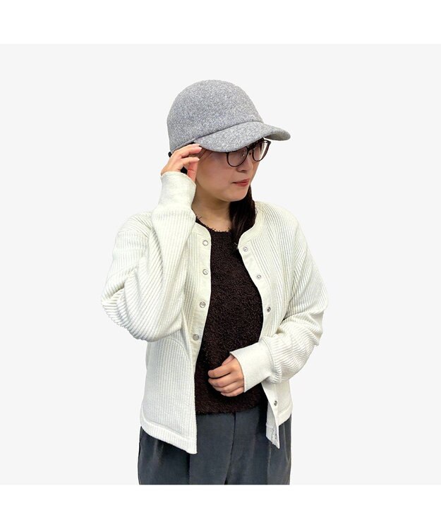 林八百吉商店 un chapeau   ベルトバスクキャップ グレー