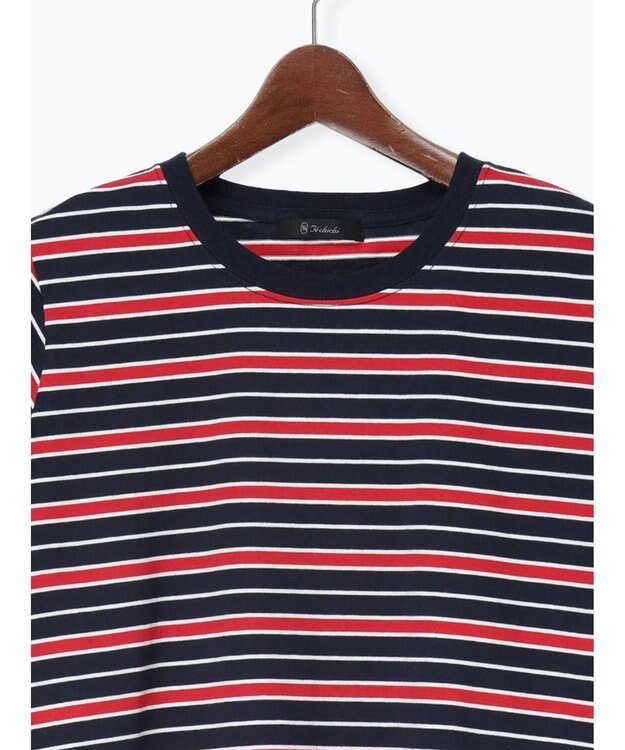 Te chichi マルチボーダーTシャツ ネイビー