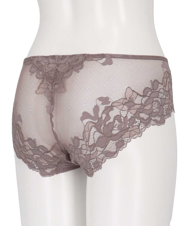 une nana cool リボンブラレース　総レースショーツ ブラウン