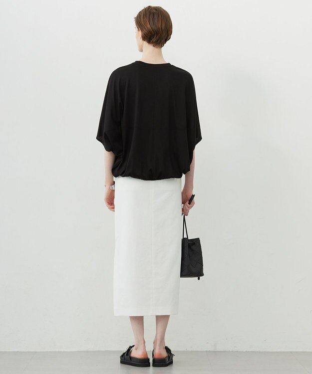 ICB L 【接触冷感・速乾・洗える】Ly.Coハイゲージ ドルマンスリーブプルオーバー ブラック系