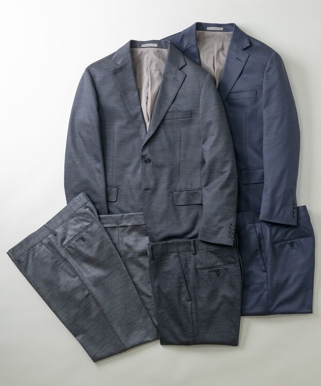 GOTAIRIKU セットアップ対応【洗える/ストレッチ/シワになりにくい】ウォッシャブルジャージー セットアップパンツ グレー系