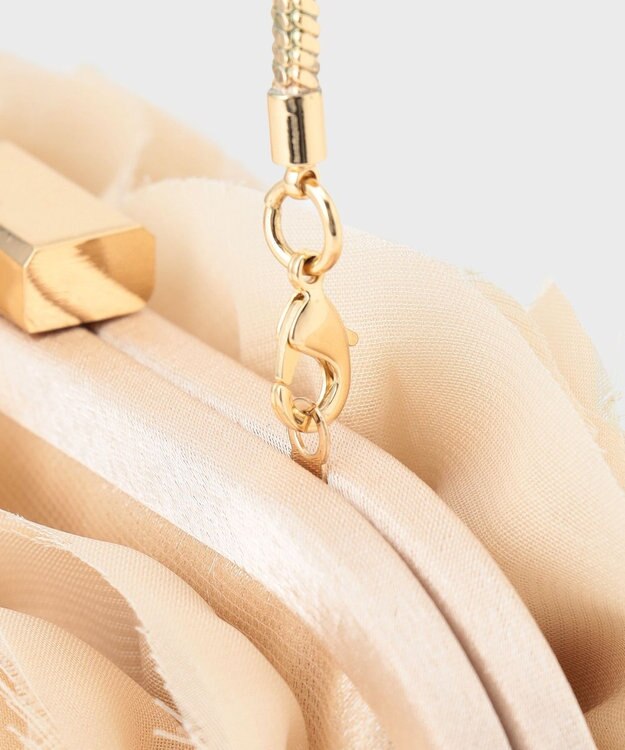 GRACE CONTINENTAL ローズ刺繍バッグ ベージュ